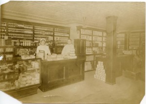 Anna and Clarence Strader as Shopkeeper
