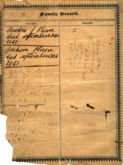 Oliver family bible